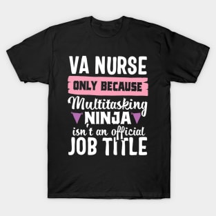 Funny Ninja VA Nurse Veteran Nursing Gift T-Shirt